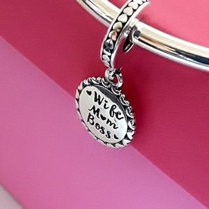 Wife Mom Boss Lady charm S925 Pandora compatible